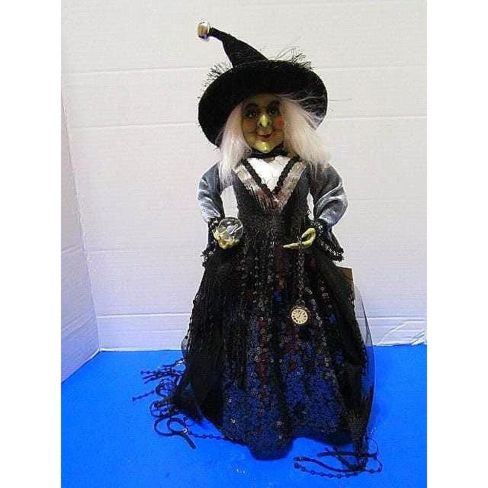 NEW Halloween Fancy Witch Tree Topper Figurine Table Top Decor